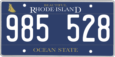 RI license plate 985528