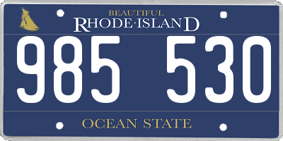 RI license plate 985530