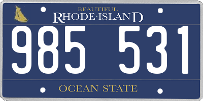 RI license plate 985531