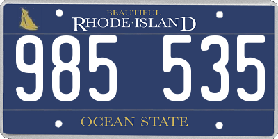 RI license plate 985535