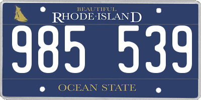 RI license plate 985539