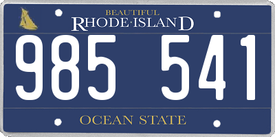 RI license plate 985541