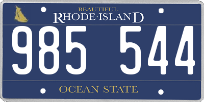 RI license plate 985544