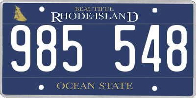 RI license plate 985548