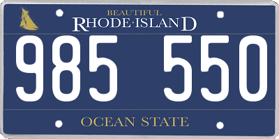 RI license plate 985550