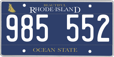 RI license plate 985552