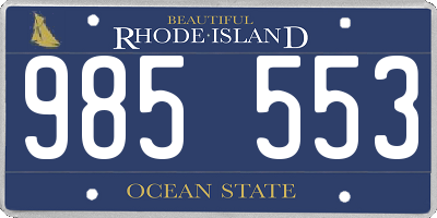 RI license plate 985553