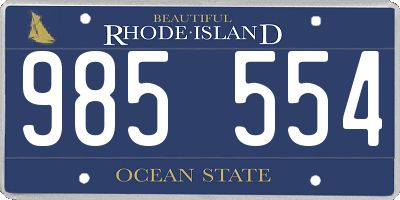 RI license plate 985554