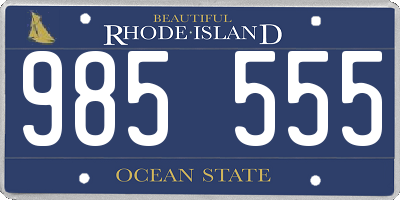 RI license plate 985555