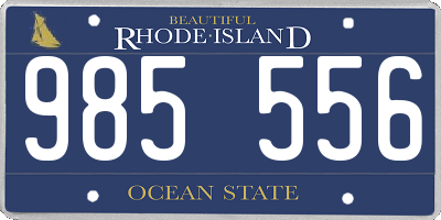 RI license plate 985556