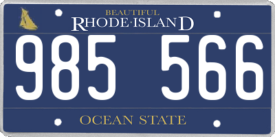 RI license plate 985566