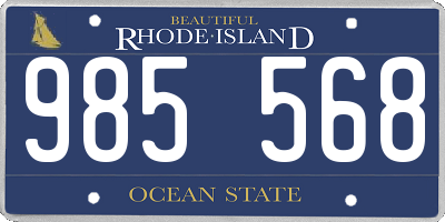 RI license plate 985568