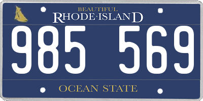 RI license plate 985569