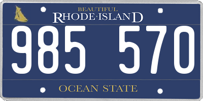 RI license plate 985570