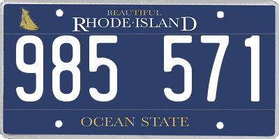 RI license plate 985571