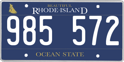 RI license plate 985572