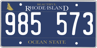 RI license plate 985573