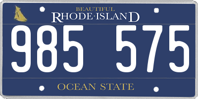 RI license plate 985575