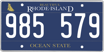 RI license plate 985579