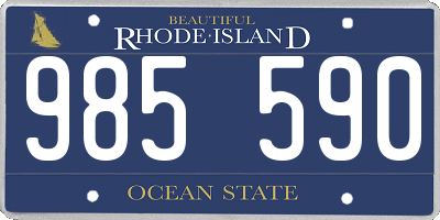 RI license plate 985590