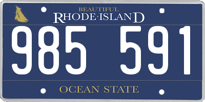 RI license plate 985591