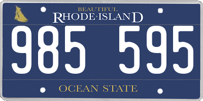 RI license plate 985595