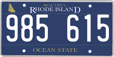 RI license plate 985615