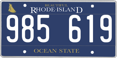 RI license plate 985619