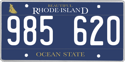 RI license plate 985620