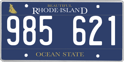 RI license plate 985621