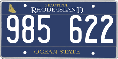 RI license plate 985622