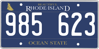 RI license plate 985623