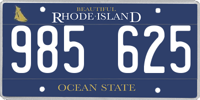 RI license plate 985625