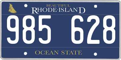 RI license plate 985628