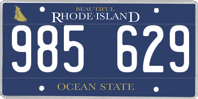 RI license plate 985629