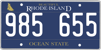 RI license plate 985655