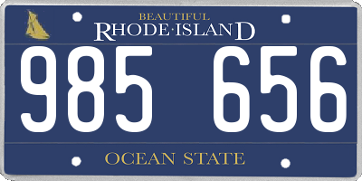 RI license plate 985656