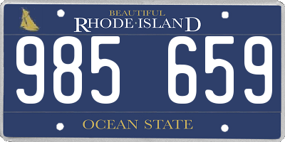 RI license plate 985659