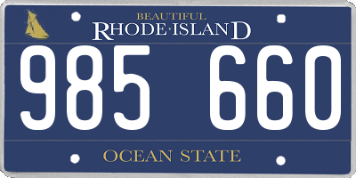 RI license plate 985660