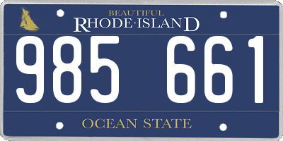 RI license plate 985661