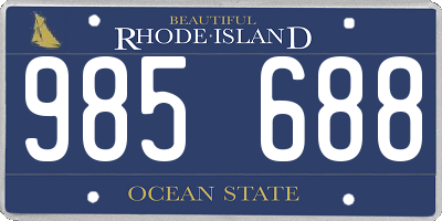 RI license plate 985688