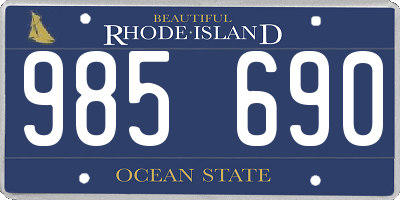 RI license plate 985690