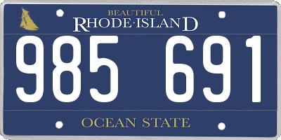 RI license plate 985691