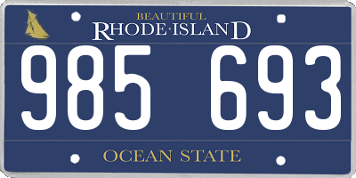 RI license plate 985693