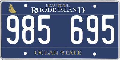 RI license plate 985695