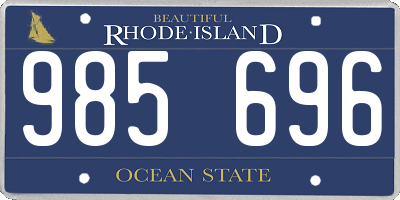 RI license plate 985696