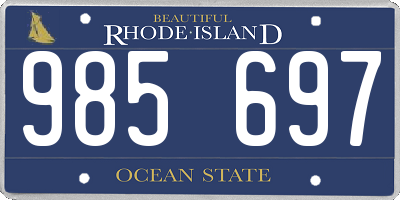 RI license plate 985697