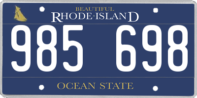 RI license plate 985698