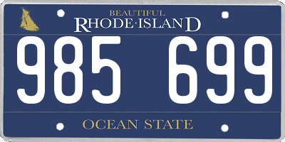 RI license plate 985699