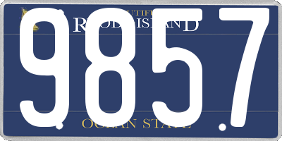 RI license plate 9857